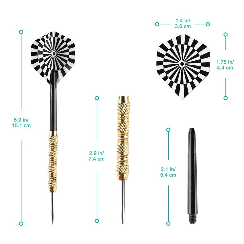 Accmor Metal Tip Darts, Steel Tip Darts, Professional Metal Darts, Darts Metal Tip Set, Metal Darts for Dartboard,24 pcs ï»¿ - Image 5