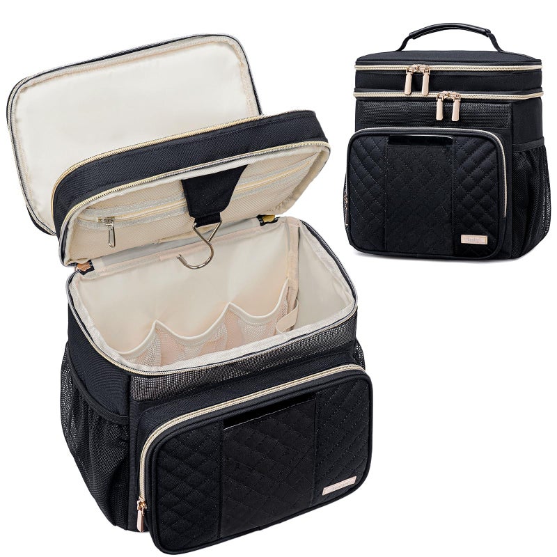 Tealari Large Toiletry Bag for Women Men,Bathroom Bag,Water Resistant Shower Bag,Makeup Bag,Portable Shower Caddy for College Dorm,Hanging Travel Toiletry Bag with Transparent Waterproof Phone Pocket - Image 1