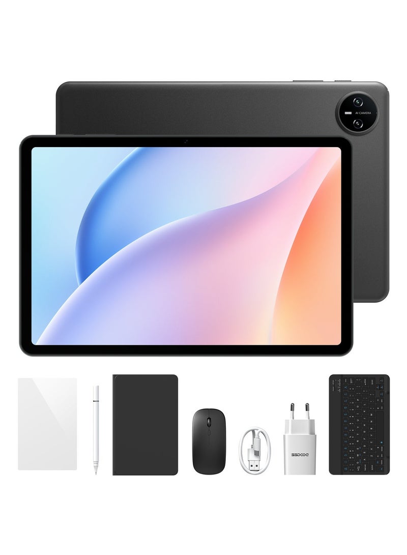 دوجي شاشة 10.1 بوصة IPS بدقة HD، نظام Android 15، ذاكرة 12GB RAM (3GB + 9GB توسعة)، سعة تخزين 64GB ROM، مع لوحة مفاتيح + ماوس + قلم ستايلس - Image 1