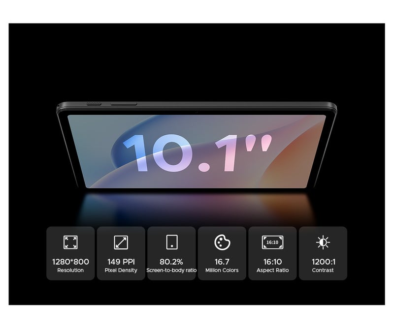 دوجي شاشة 10.1 بوصة IPS بدقة HD، نظام Android 15، ذاكرة 12GB RAM (3GB + 9GB توسعة)، سعة تخزين 64GB ROM، مع لوحة مفاتيح + ماوس + قلم ستايلس - Image 5