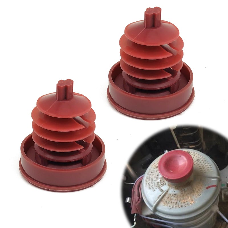 Hydraulic Power Steering Pump Power Steering Pump Reservoir Cap Plug Cover Red Reservoir Cap Plug Cover Compatible with Honda for Acura Pack of 2
