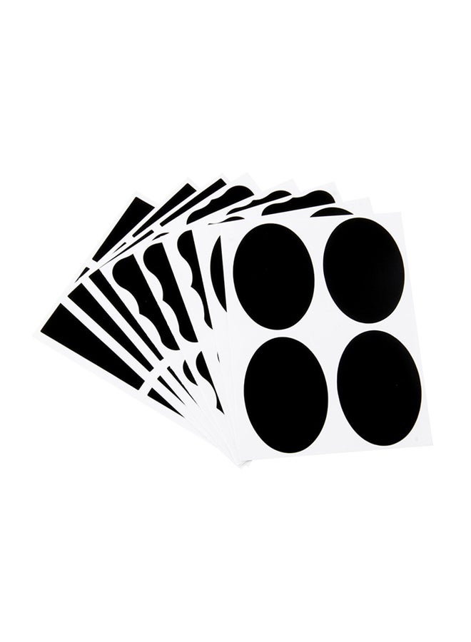 36-Piece Blackboard Sticker Set - Black Color - Image 1