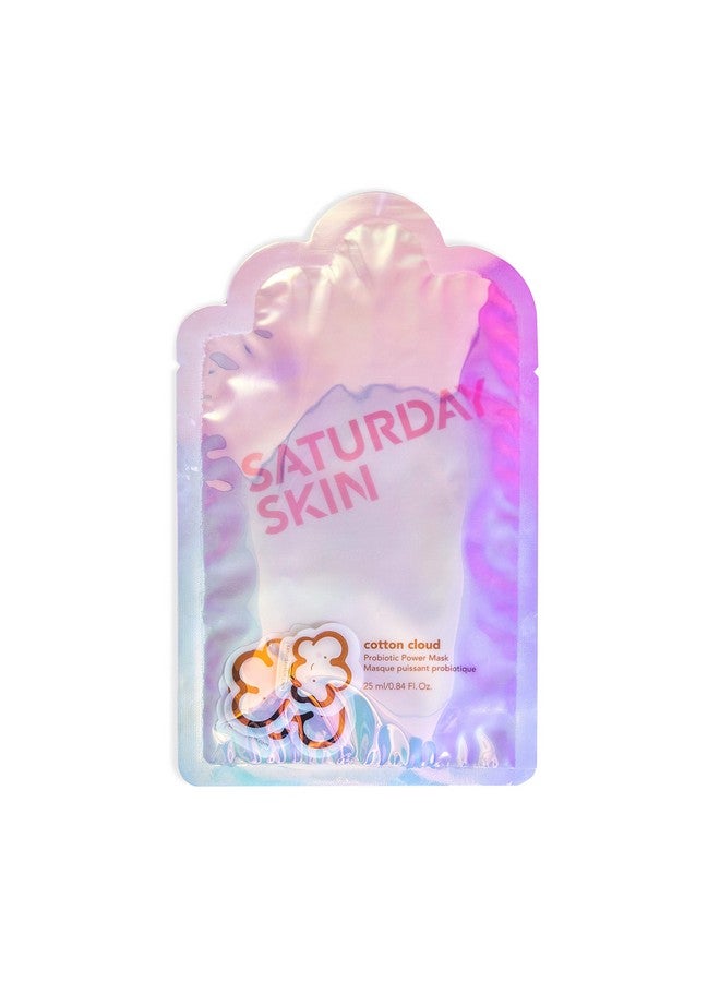 saturday skin Saturday Skin Cotton Cloud Probiotic Power Face Mask Vit E Seabuckthorn Fruit Extract Omega Fatty Acids For Healthy Skin And Glow Self Home Care Facial Mask Sheet (25ml/0.84 Fl Oz) - Image 1