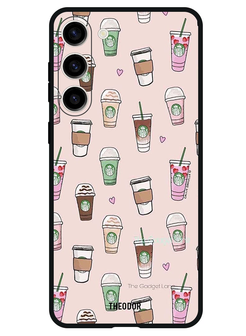 Theodor Protective Case Anti Scratch Shock Proof Bumper Cover For Samsung Galaxy S23 FE Coffee Patterns - Image 1