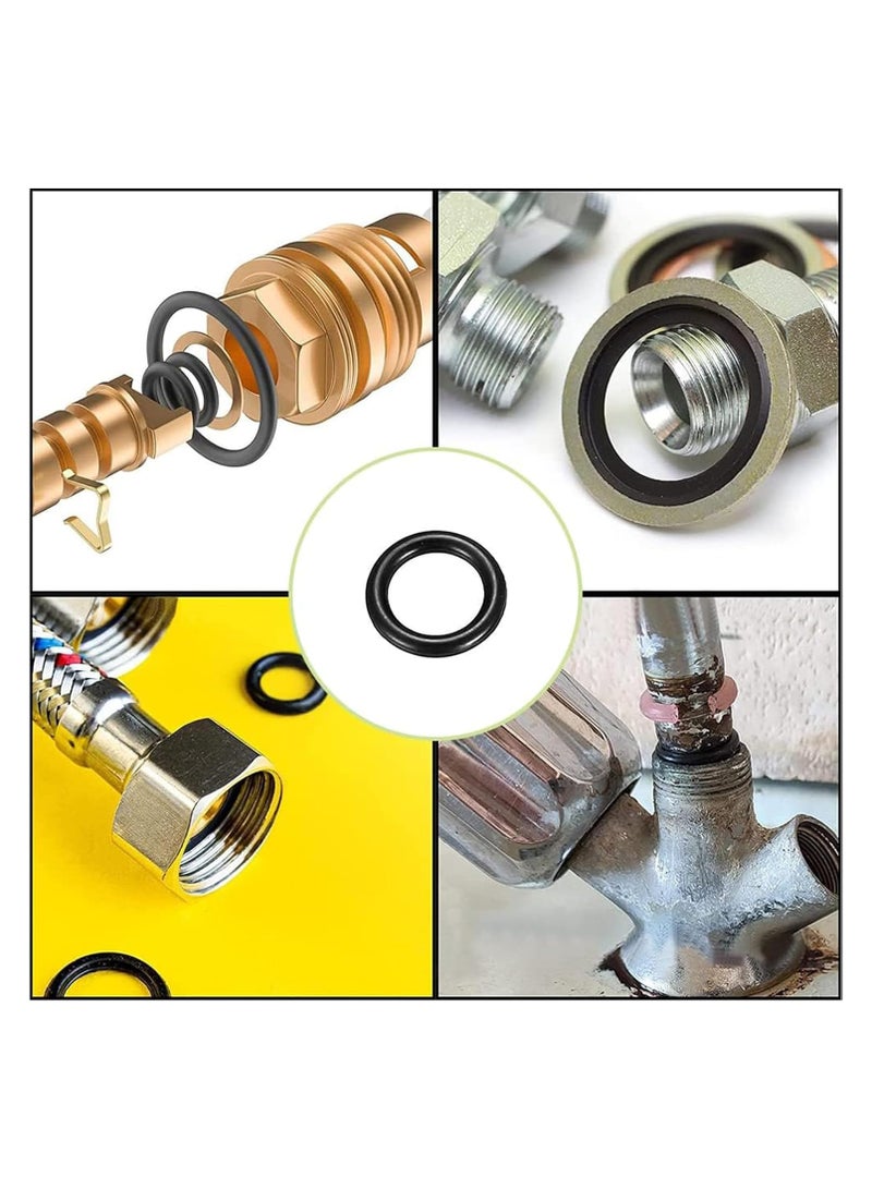 VIUAUAX 360 Pcs Rubber O-Rings Assortment Kit,24 Sizes Nitrile Rubber O-Rings Sealing Kits,Assorted Metric Sealing Washer for Automotive Faucet Pressure Plumbing Sealing Repair - Image 5