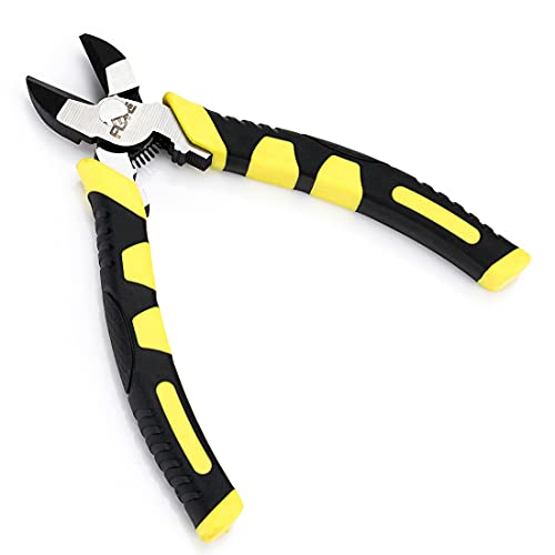 HQCollection 6 Inch Industrial Diagonal Cutting Pliers - High Leverage Side Cutters with Hardened Blades, CR-V Steel, Anti-Rust Finish for Electronics & Cable Work - Image 5