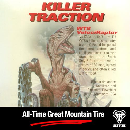 WTB Velociraptor Mountain Bike Rear Tire (26" x 2.1") Wire Bead, Aggressive Tread & Control for Technical Trails & Rocky Surfaces (Rear Tire) - Image 2