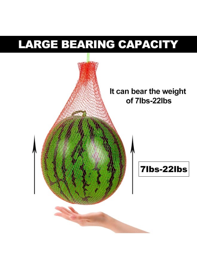 سونسر 50 قطعة من البطيخ الأرجوحة الشبكية ، 18 بوصة شبكة البطيخ الثقيلة لشبكة البطيخ لزراعة الحدائق العمودية ، شبكة البطيخ مع الرباط (16-22 رطلا) - Image 3