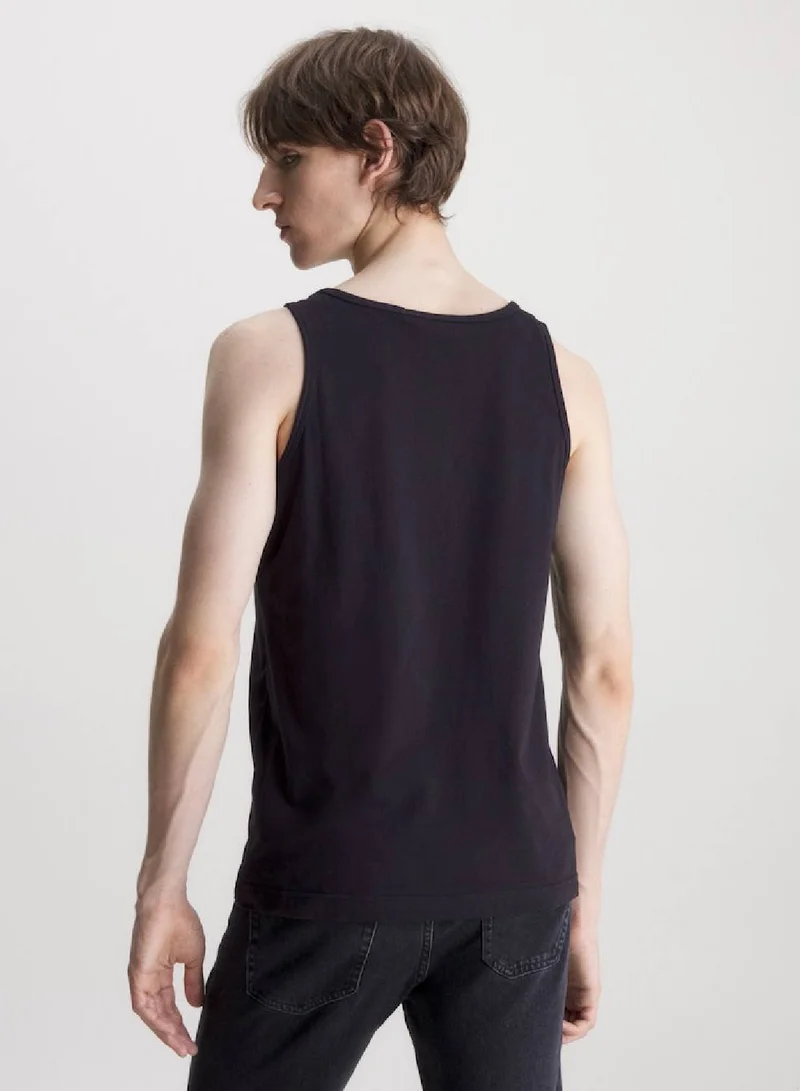 Calvin Klein Jeans Men's Institutional Logo Tank Top - Cotton, Black
