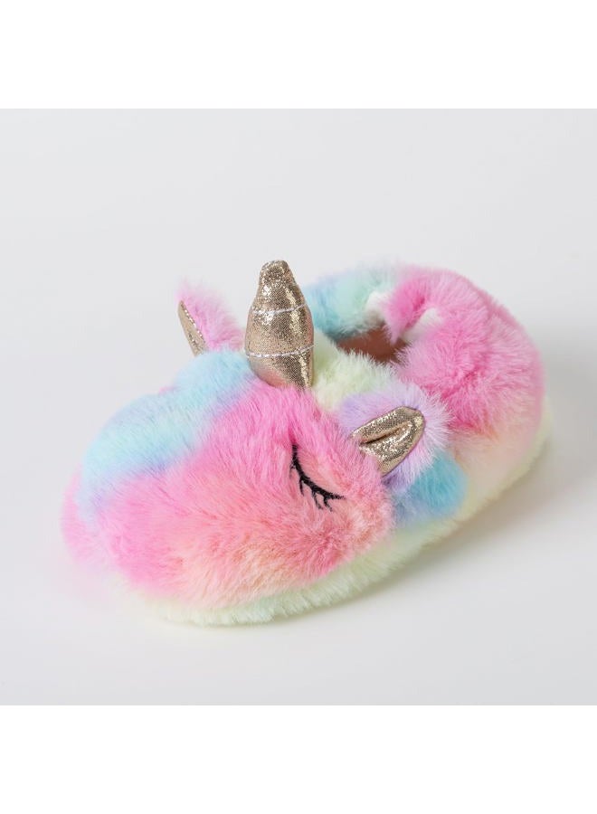 Csfry Toddler Girls' Slipper Cartoon Warm Winter House Shoes,7-8Toddler,Multicolor - Image 5