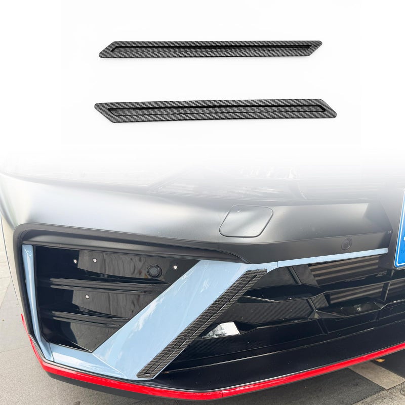 JUIVEEL Carbon Fiber Style Front Bumper Cover TrimFront Bumper Side Frame Cover Compatible with Hyundai Elantra N NLine 2024 Accessories