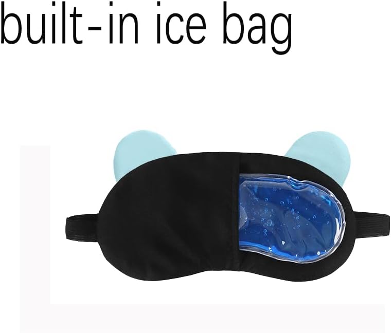 Cartoon Sleeping Masks, Soft Plush Eye Masks Built-in Ice Pack for Kids, Girls, Women, and Adults, Adjustable and Elastic, Suitable for Travel, Parties, and Relaxation - Image 5