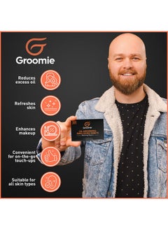 Groomie Oil Absorbing Blotting Sheets For Face Bamboo Charcoal No Shine Sheet To Instantly Absorb Excess Oil & Shine Perfect For Oily Skin 100 Sheets Bulk Pack Makeup Blotting Paper By Groomie  - Image 5