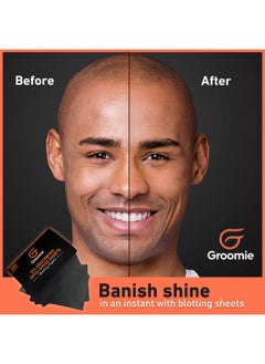 Groomie Oil Absorbing Blotting Sheets For Face Bamboo Charcoal No Shine Sheet To Instantly Absorb Excess Oil & Shine Perfect For Oily Skin 100 Sheets Bulk Pack Makeup Blotting Paper By Groomie  - Image 4