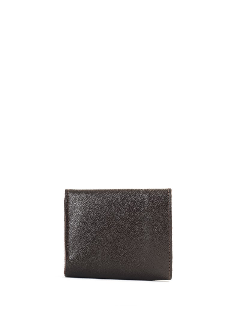 NASEEG Jamila Genuine Leather Wallet From Naseeg - Dark Brown Pebbled - Image 2