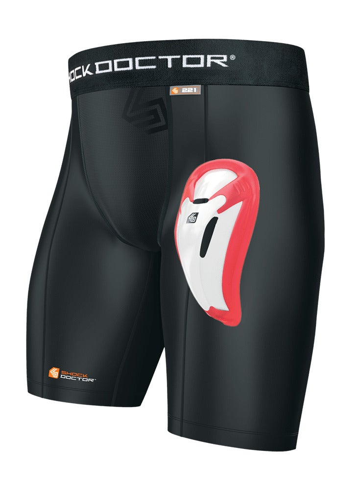 Shock Doctor SD COMPRESSION SHORT WITH BIO-FLEX CUP BLACK LARGE - Image 1