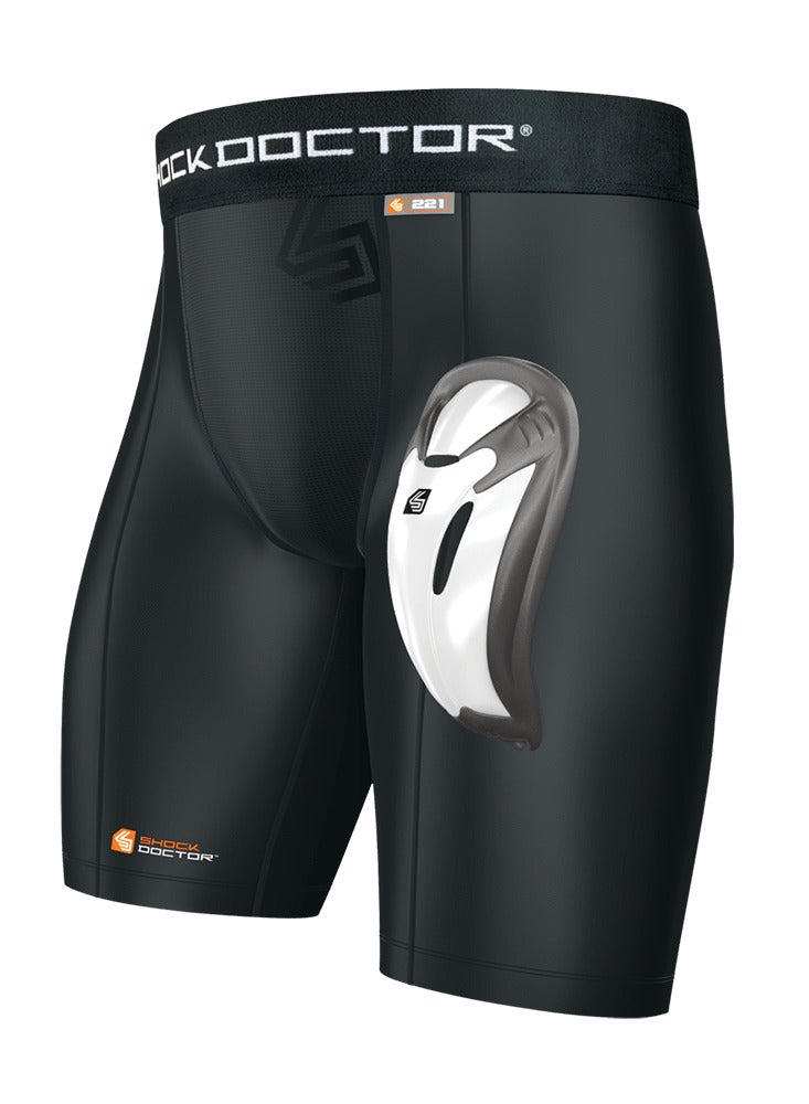 Shock Doctor SD COMPRESSION SHORT WITH BIO-FLEX CUP BLACK LARGE - Image 2