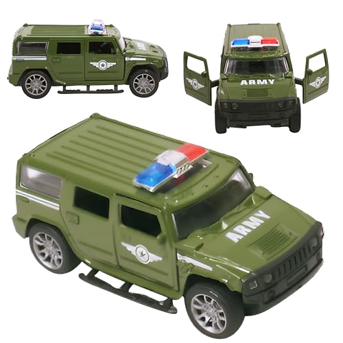 Toy Cloud Hummer Army Car 1:32 Scale Die-Cast Metal Toy with Opening Doors and Pull Back Action Realistic Toy Car - Image 1