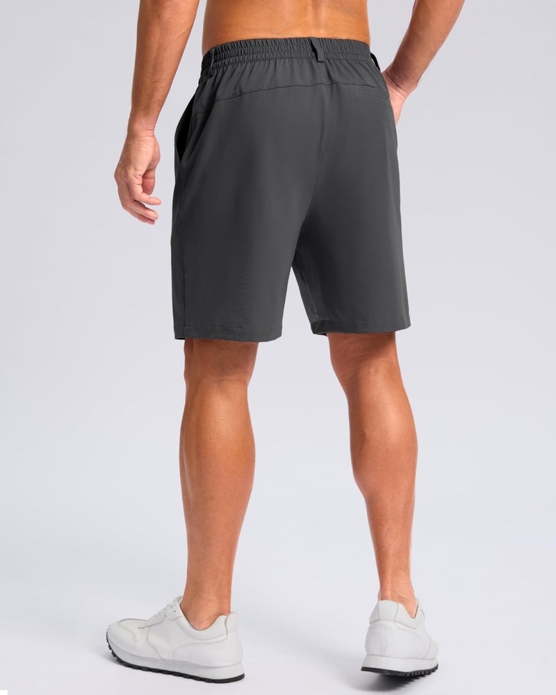 Pudolla Men's Casual Shorts 7" Lightweight Golf Shorts with 3 Pockets Stretch Quick Dry Comfy Work Shortsï¼ˆCharcoal XL - Image 2