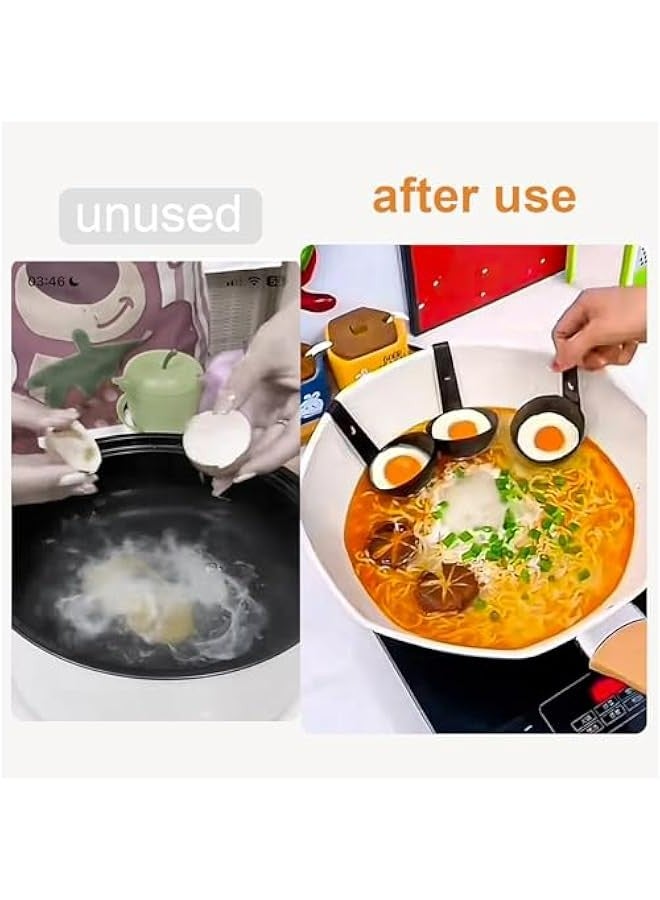 Stainless Steel Egg Poacher for Easy Cooking, Hangable Cups, Soft Boiled Eggs, 2 Pcs Pan  - Image 3