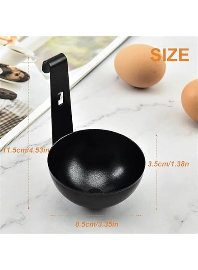 Stainless Steel Egg Poacher for Easy Cooking, Hangable Cups, Soft Boiled Eggs, 2 Pcs Pan  - Image 5