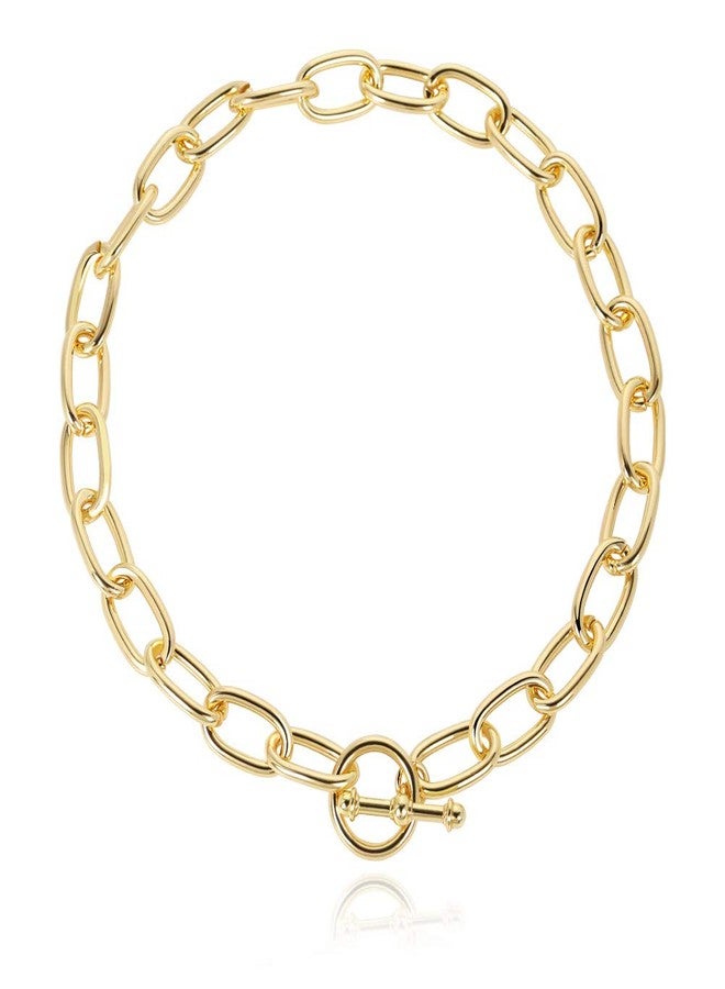 ليلي آند وايت قلادة ليلي آند وايت بسلسلة سميكة للنساء، قلادة طوق بسلسلة سميكة، قلادات عصرية، قلادات تشوكر بسلسلة كابل للنساء، قلادة سميكة بنمط بانك - Image 1