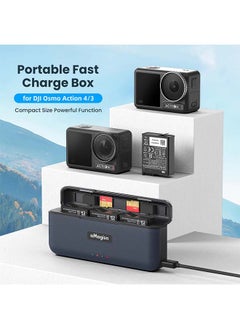 aMagisn aMagisn Premium Fast-Charging Case and Charger for DJI Action 4 (Compatible with DJI Action 3) - Essential Accessories for DJI Action Cameras (Battery Not Included)  - Image 1