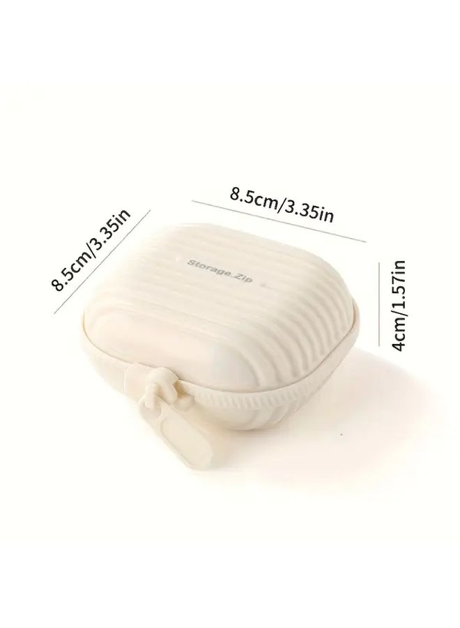 White 7 Day Pill Box Sealed Moisture Proof Portable Travel Organizer - Image 3