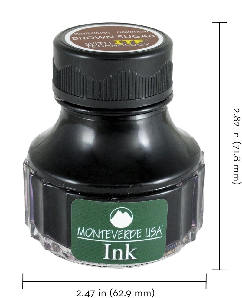 Monteverde USA Ink with ITF Technology, 90 ml Brown Sugar (G308BS) - Image 2