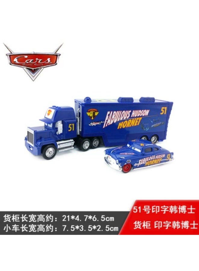 general Movie Cars 2 3 Hauler Mack Truck - Blue Sky Doctor's Van and Car