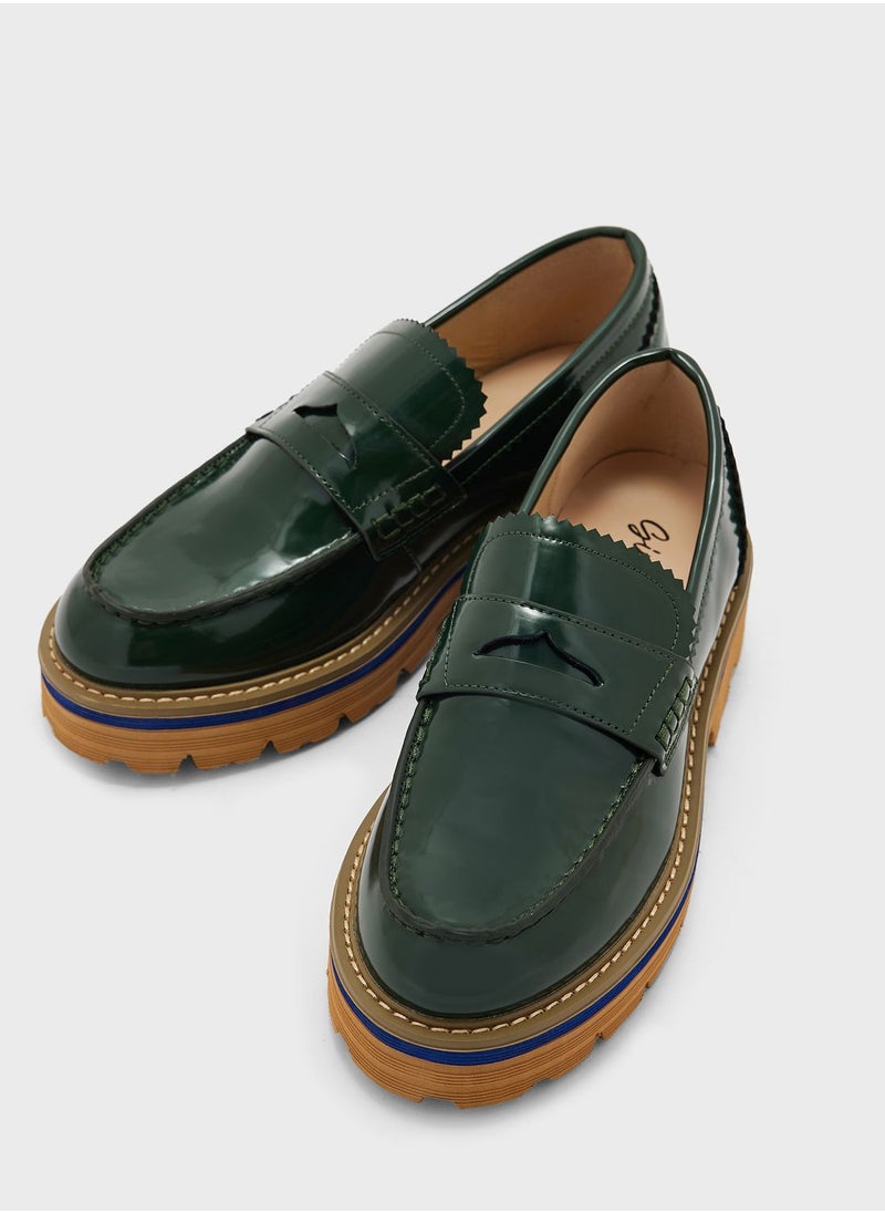 Ginger - Patent Chunky Loafers - Image 1