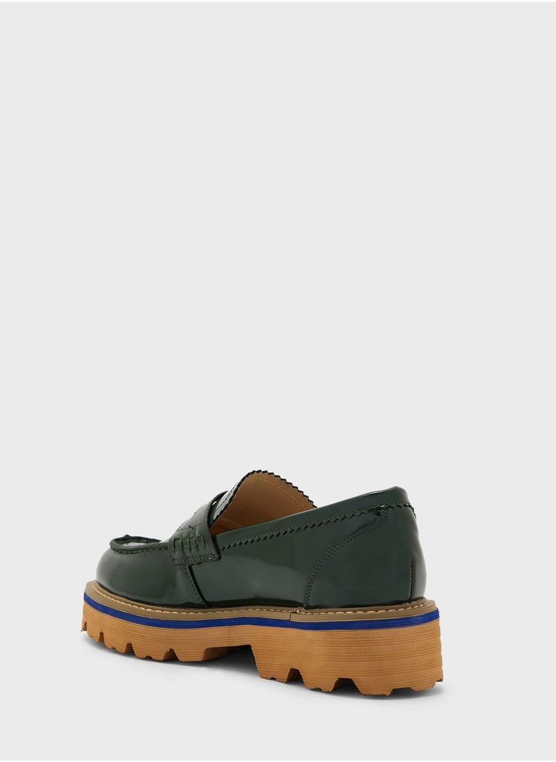 Ginger - Patent Chunky Loafers - Image 1