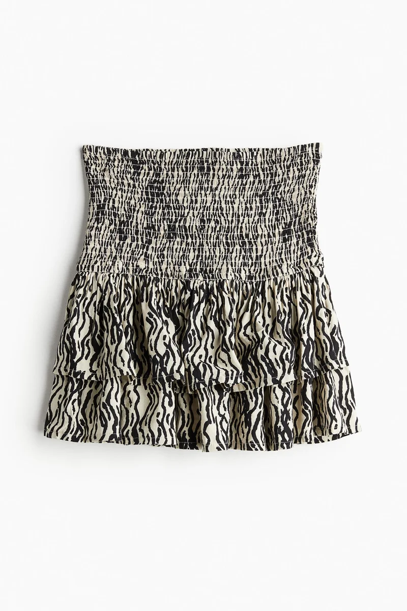 H&M Smock-waisted tiered skirt