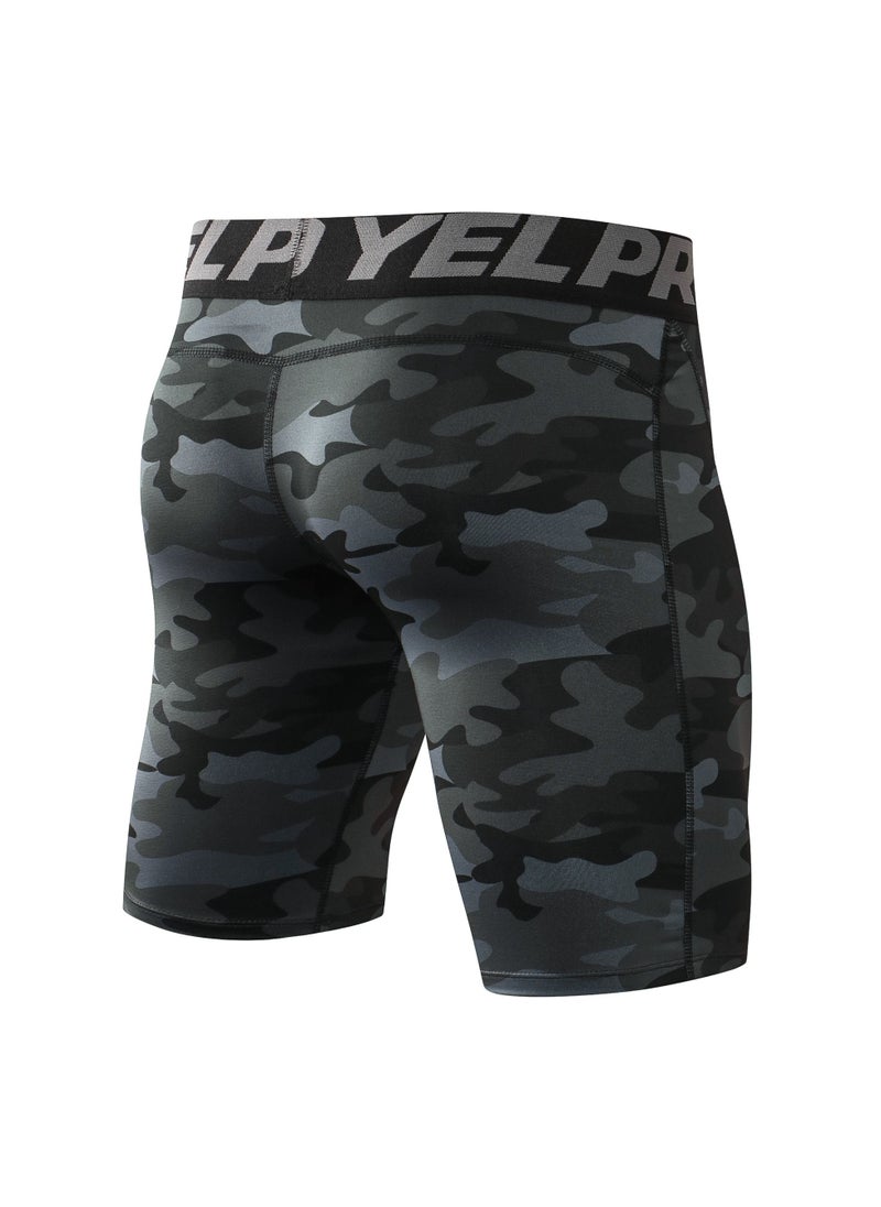 Loquat Men Quick Dry Breathable Elastic Shorts Black  - Image 2