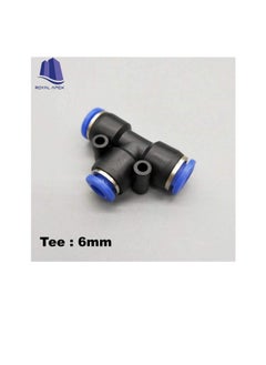 Generic PU Pipe & Fittings Polyurethane | Pneumatic Pipe Push in to Connect Fittings (Tee - Pack of 5, 6mm)  - Image 2