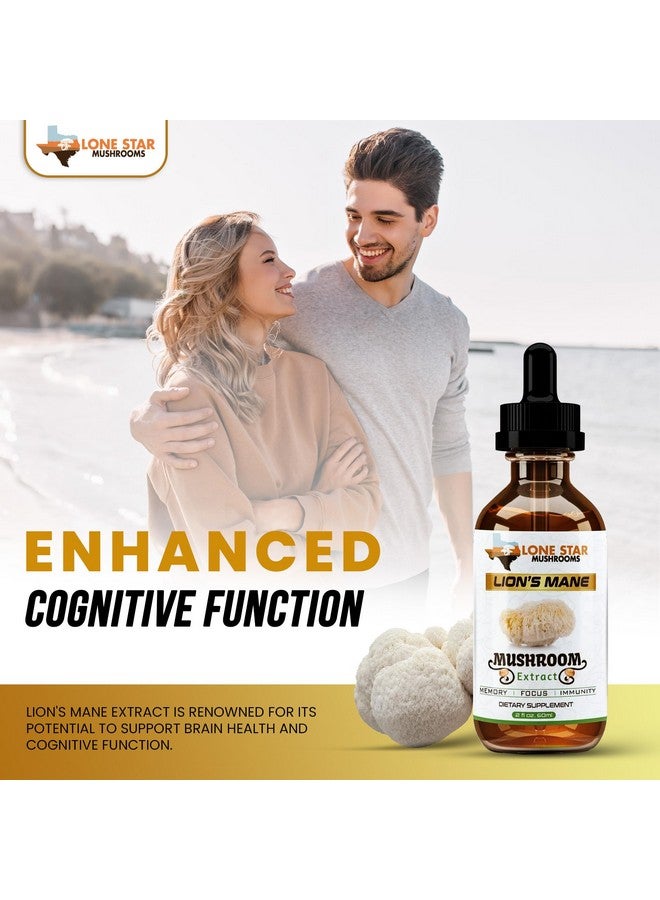 Lone Star Mushrooms Lions Mane Dual Liquid Extract/Tincture | Organic Fruiting Bodies only | Grown in USA | Highly Concentrated | Memory, Focus, Immunity | No Grain/Filler - Image 2
