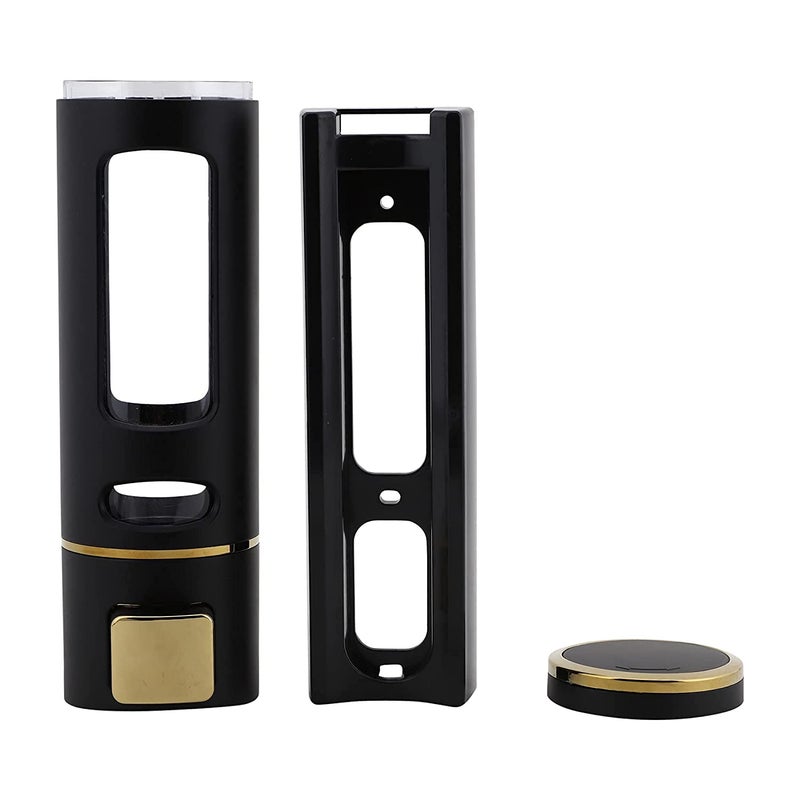 BATH GURU Abs Wall Mounted Shampoo Sanitizer Lotion Hand Dish Wash Gel Liquid Soap Dispenser for Bathroom Kitchen Pack of 2 400 Ml Black Gold - Image 5