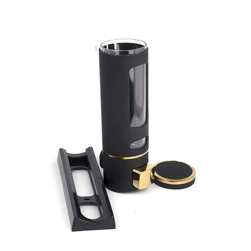 BATH GURU Abs Wall Mounted Shampoo Sanitizer Lotion Hand Dish Wash Gel Liquid Soap Dispenser for Bathroom Kitchen Pack of 2 400 Ml Black Gold - Image 3