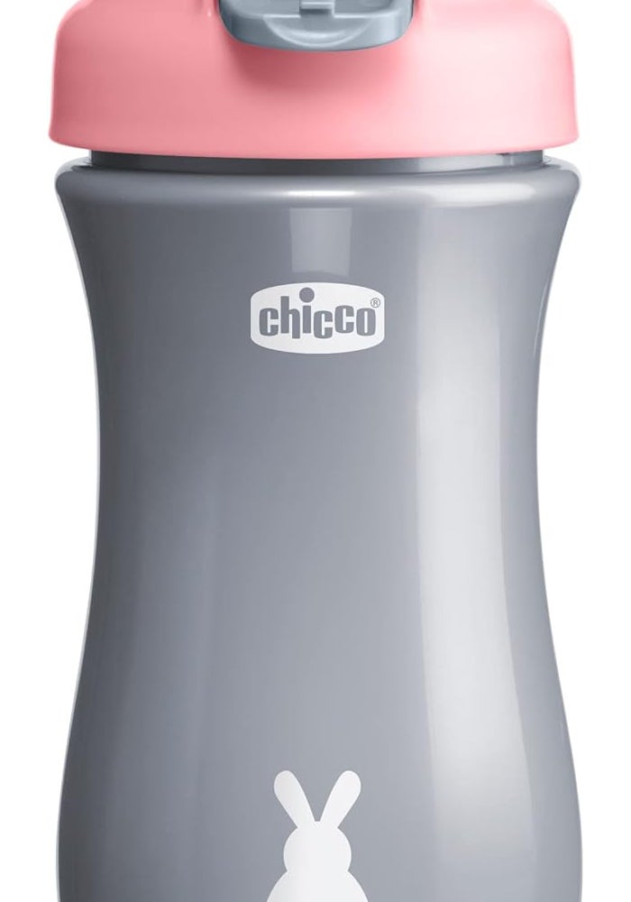 Chicco Soft Spout Tumbler 12oz Pink/Silver - Image 1