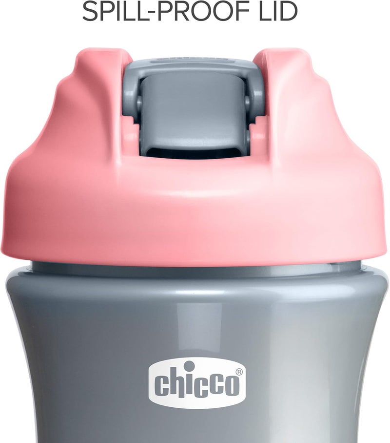 Chicco Soft Spout Tumbler 12oz Pink/Silver - Image 5