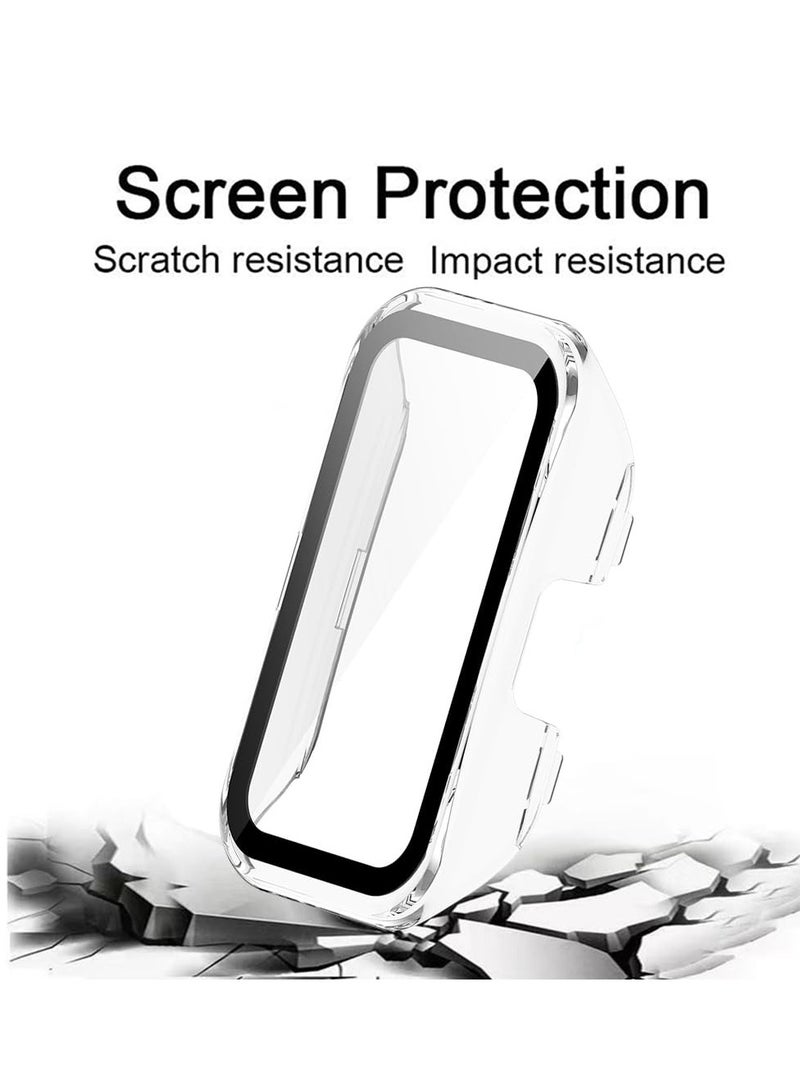 SYOSI 2-Pack Screen Protector Cases Compatible with Huawei Band 8,All-Around Soft TPU Protective Case Cover Bumper Frame (Clear/Black) - Image 3