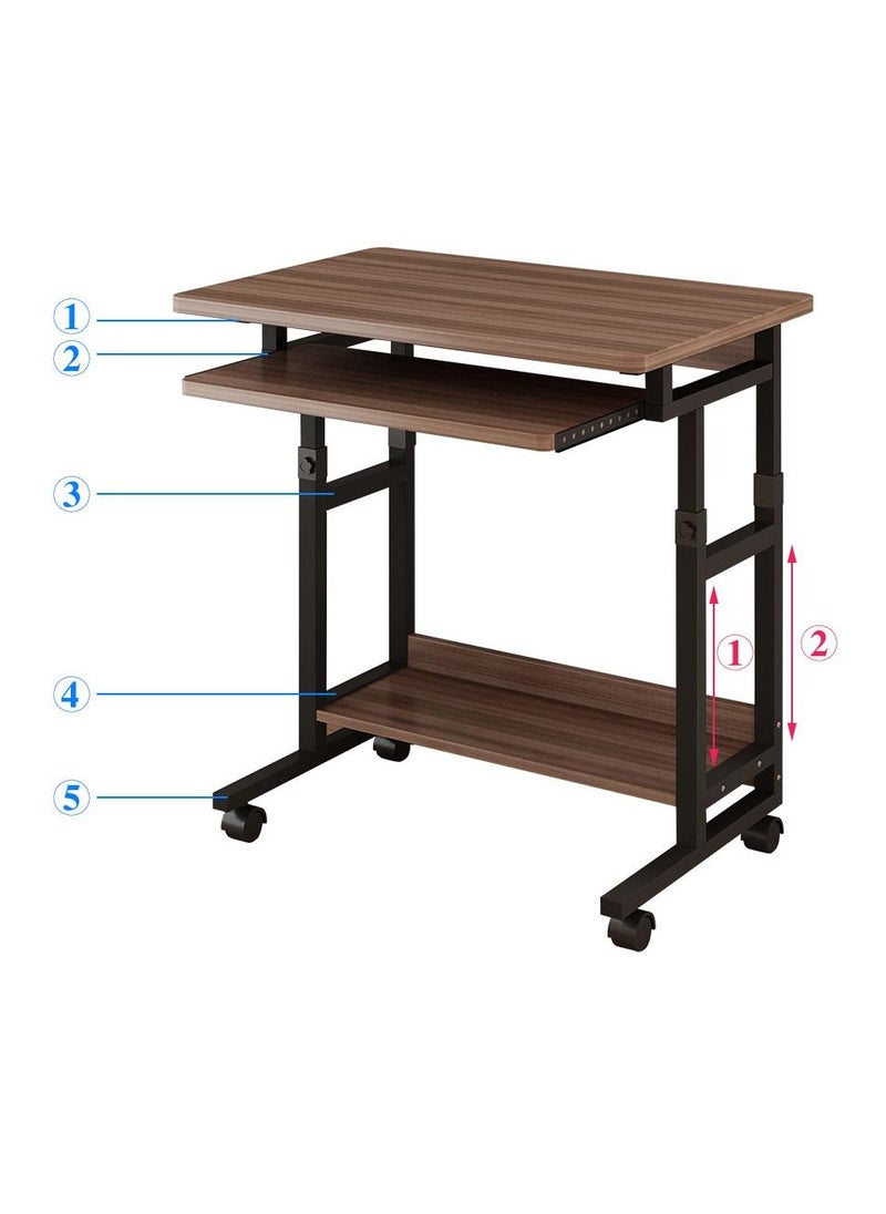 Generic Portable Desk for Sofa and Bed, Height Adjustable Standing Rolling Laptop Table  - Image 4