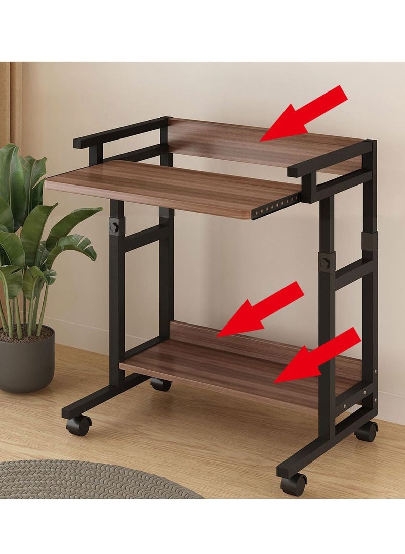Generic Portable Desk for Sofa and Bed, Height Adjustable Standing Rolling Laptop Table  - Image 3
