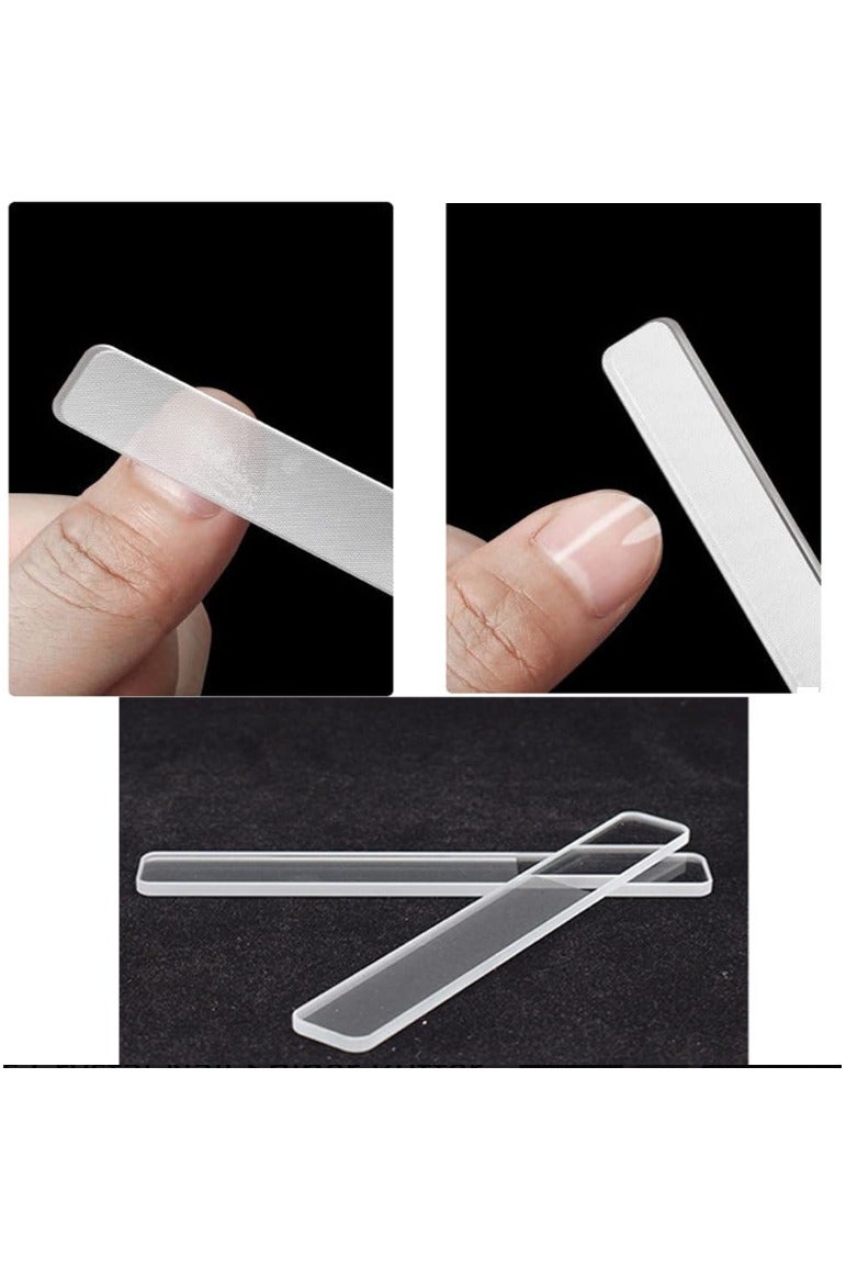 KHAJUL 4 Pcs Nano Glass Nail Files Professional Manicure Nail Tools Crystal Glass Nail Files with Case for Natural Nails - Image 5