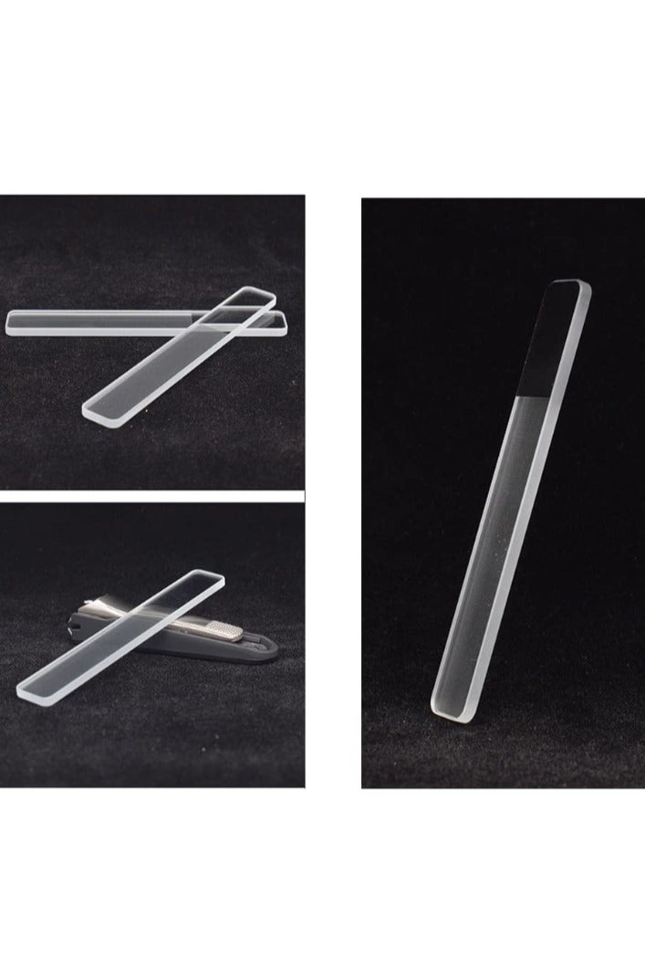 KHAJUL 4 Pcs Nano Glass Nail Files Professional Manicure Nail Tools Crystal Glass Nail Files with Case for Natural Nails - Image 4