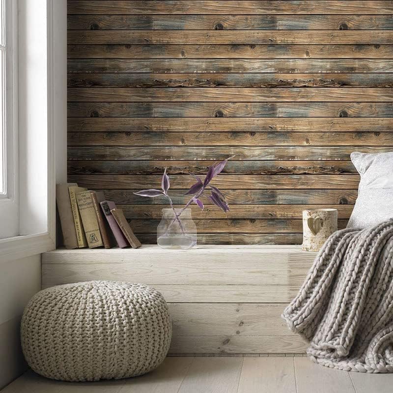 BPA Distressed Wood Contact Paper - Self-Adhesive Wallpaper - Image 4