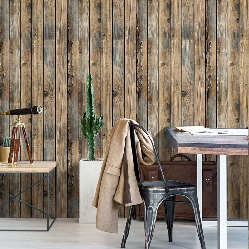BPA Distressed Wood Contact Paper - Self-Adhesive Wallpaper - Image 1