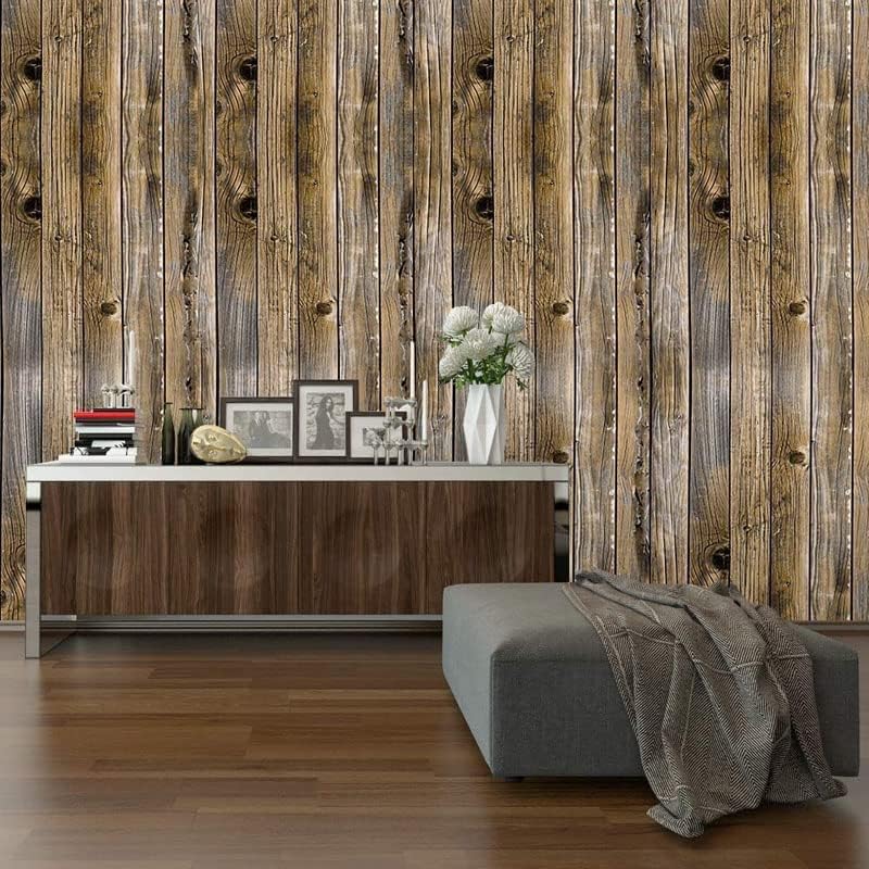 BPA Distressed Wood Contact Paper - Self-Adhesive Wallpaper - Image 3