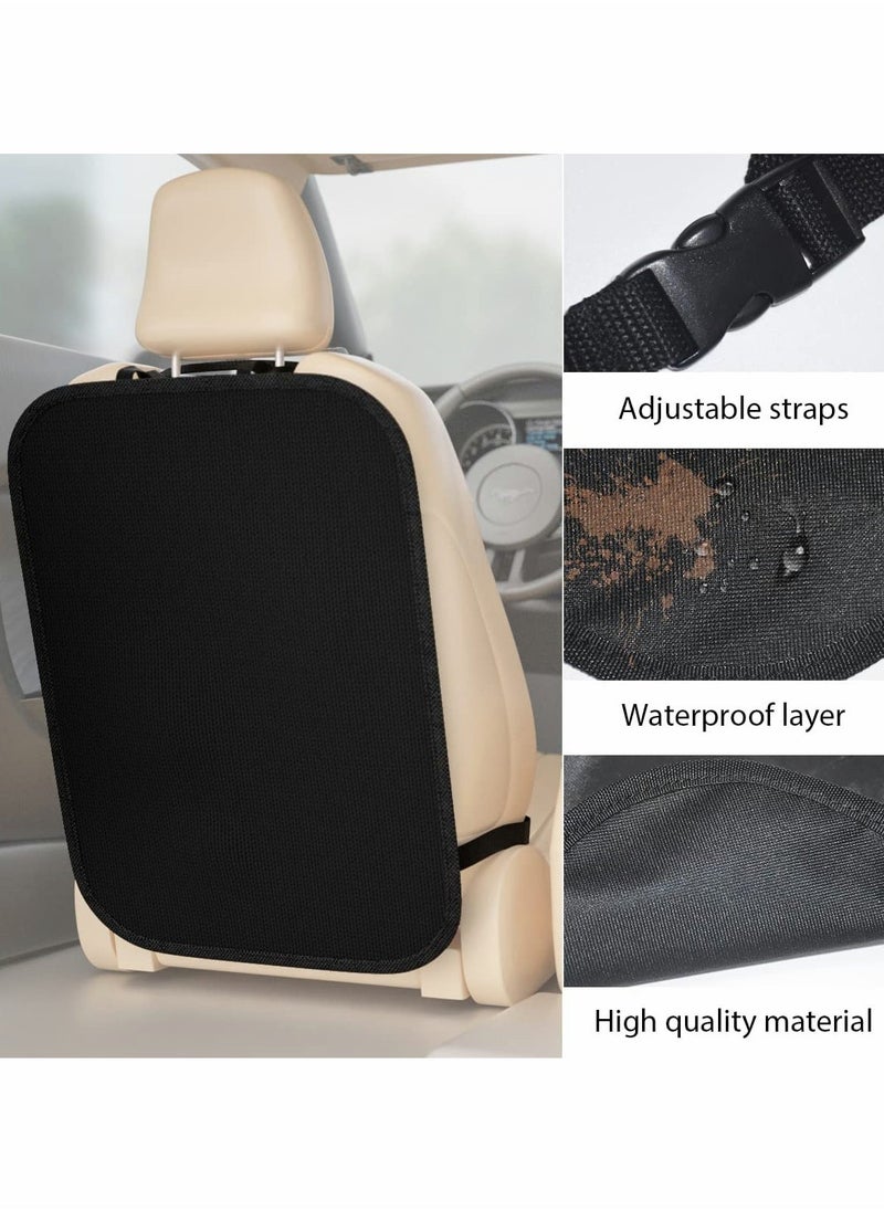 Generic - 2 Pack Back Seat Protector for Kids Premium Oxford Fabric Car Kick Mats Best Waterproof Protection Car from Dirt Mud Scratches Extra Large Car Seat Protector Back of Driver Seat - Image 1