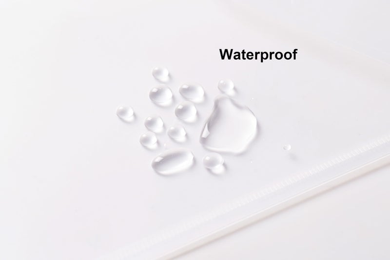 YESSART 8.5 x 11 Vertical Clear Letter Sized Plastic Envelopes Document File Storage Holder 20 Pack Hook Loop Closure - Image 3